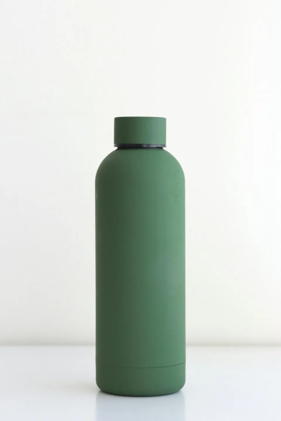 Bottled product arranged for a clean catalog shot